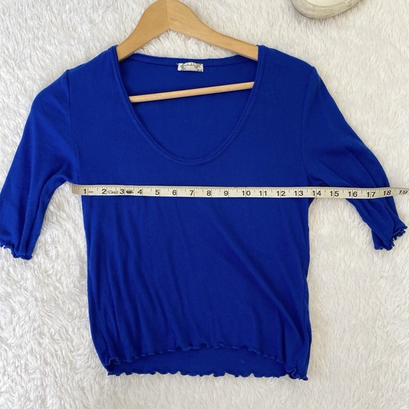 Free People Up All Night Top Blue - Picture 9 of 9